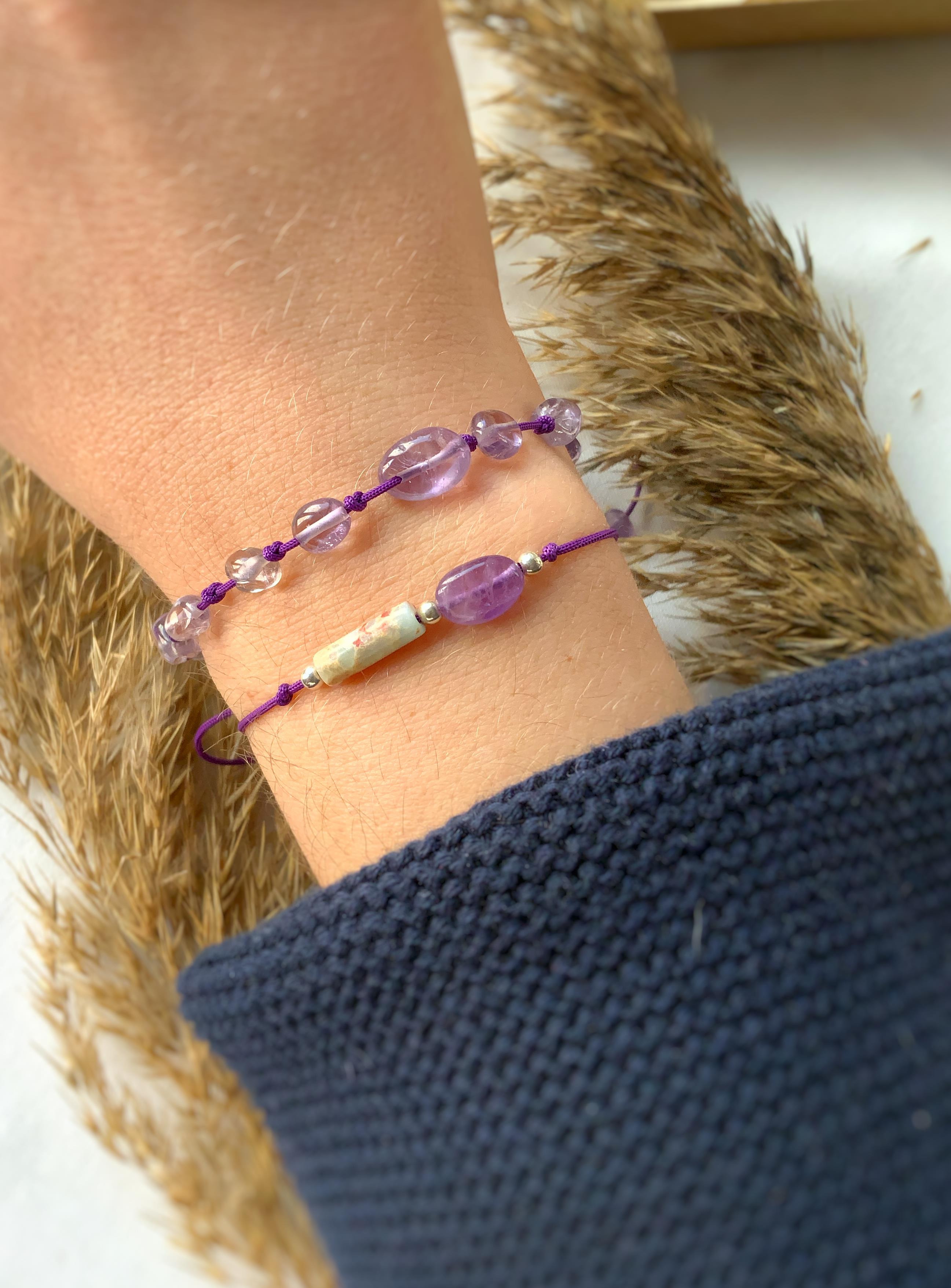 Mor Menekşe Bileklik