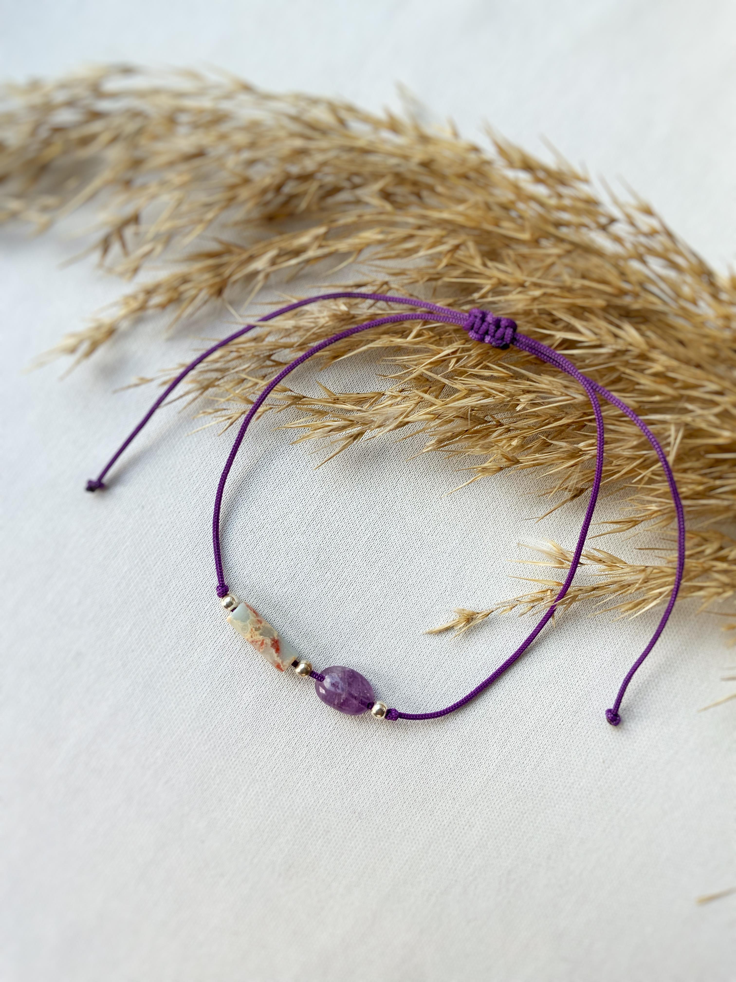 Mor Menekşe Bileklik