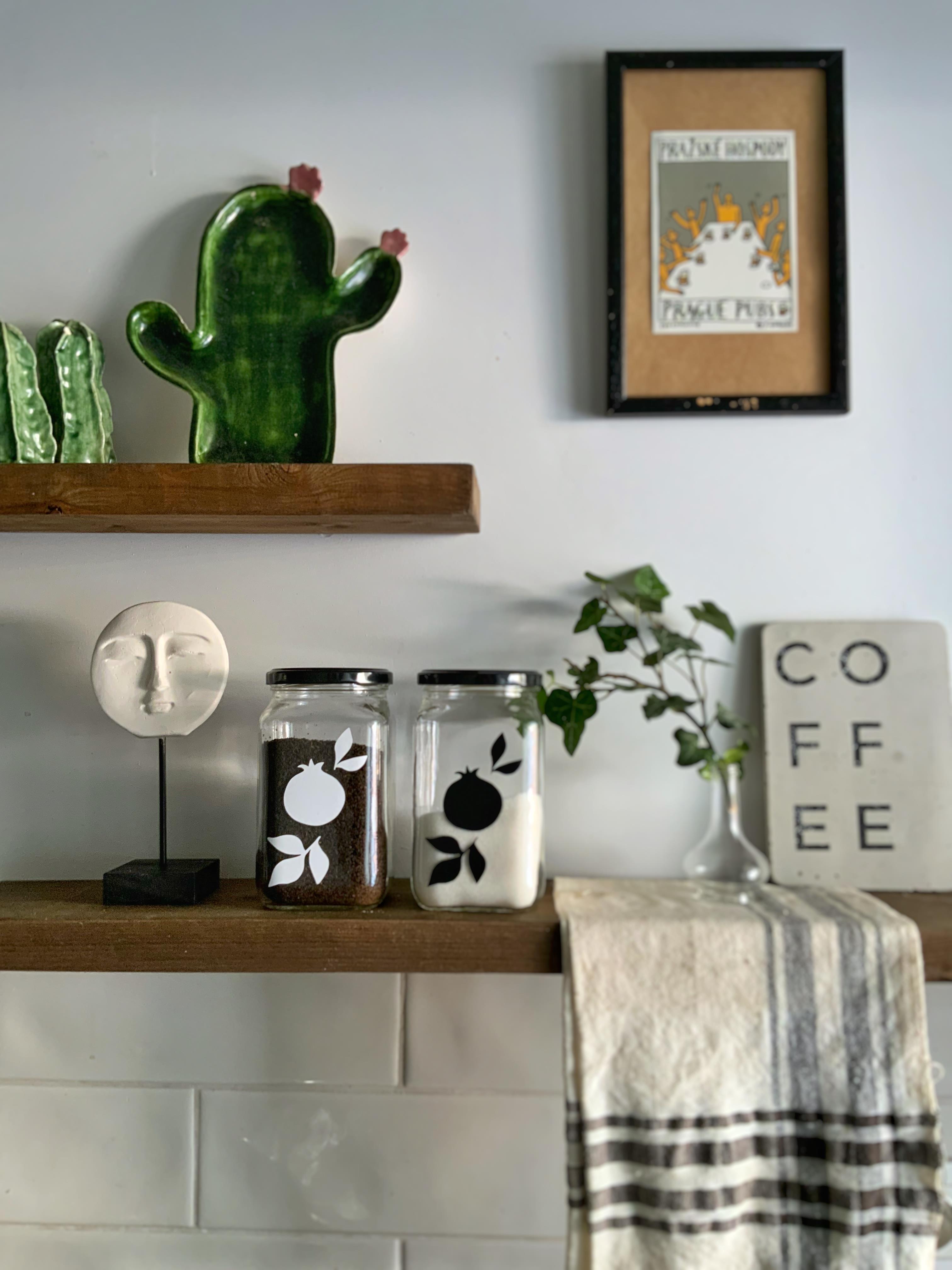 Nar Desenli 2li Cam Erzak Kavanozu – 850 ml