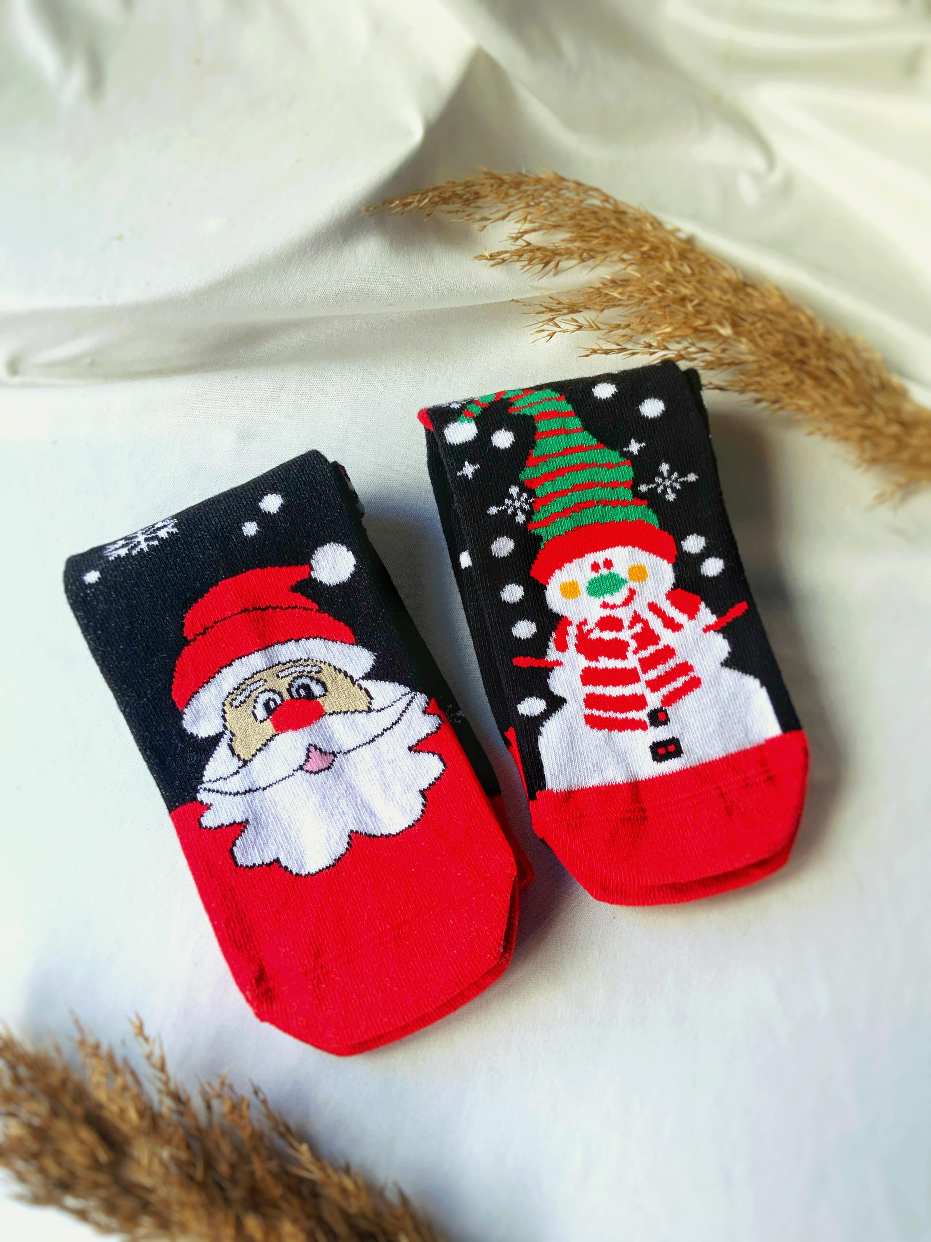 Noel Baba ve Kardan Adam Yılbaşı Çorap Seti