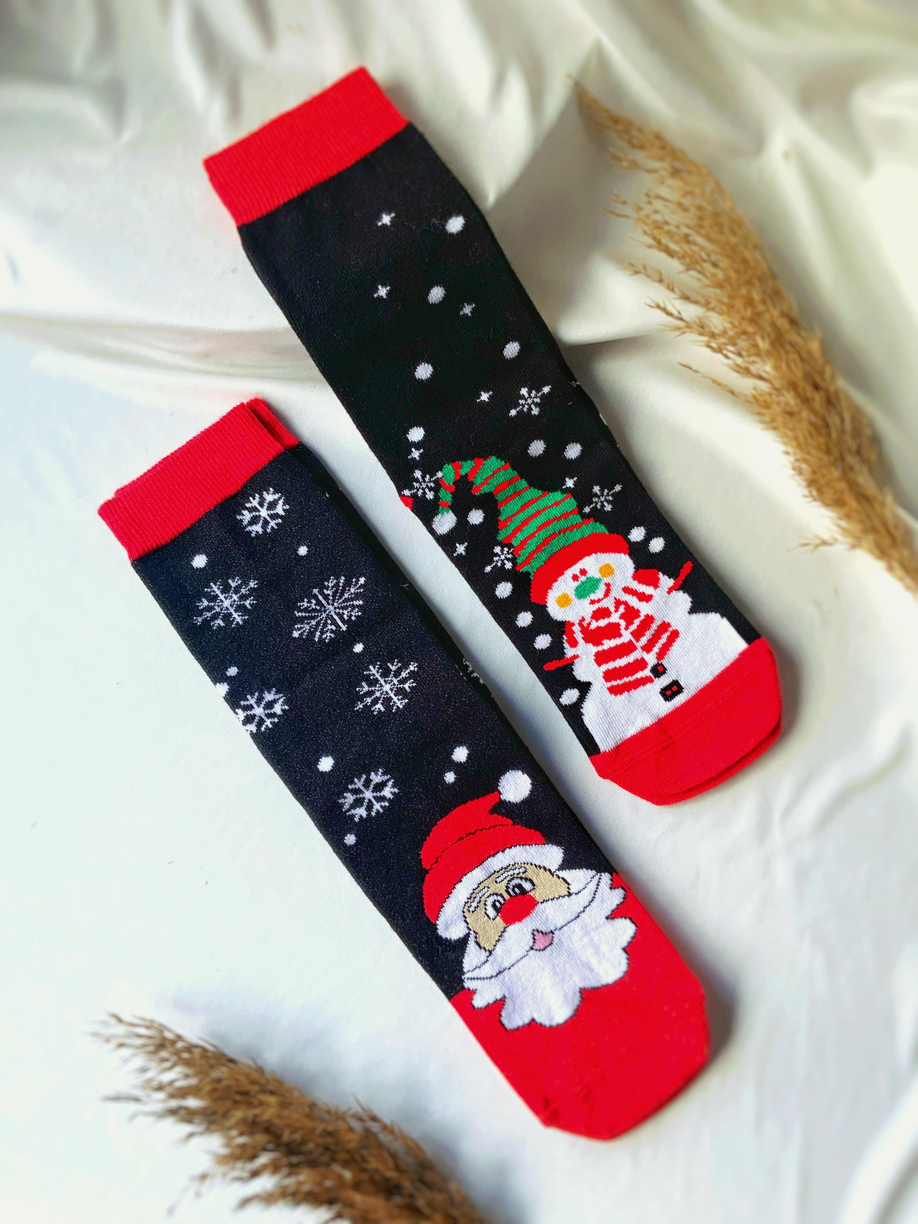 Noel Baba ve Kardan Adam Yılbaşı Çorap Seti