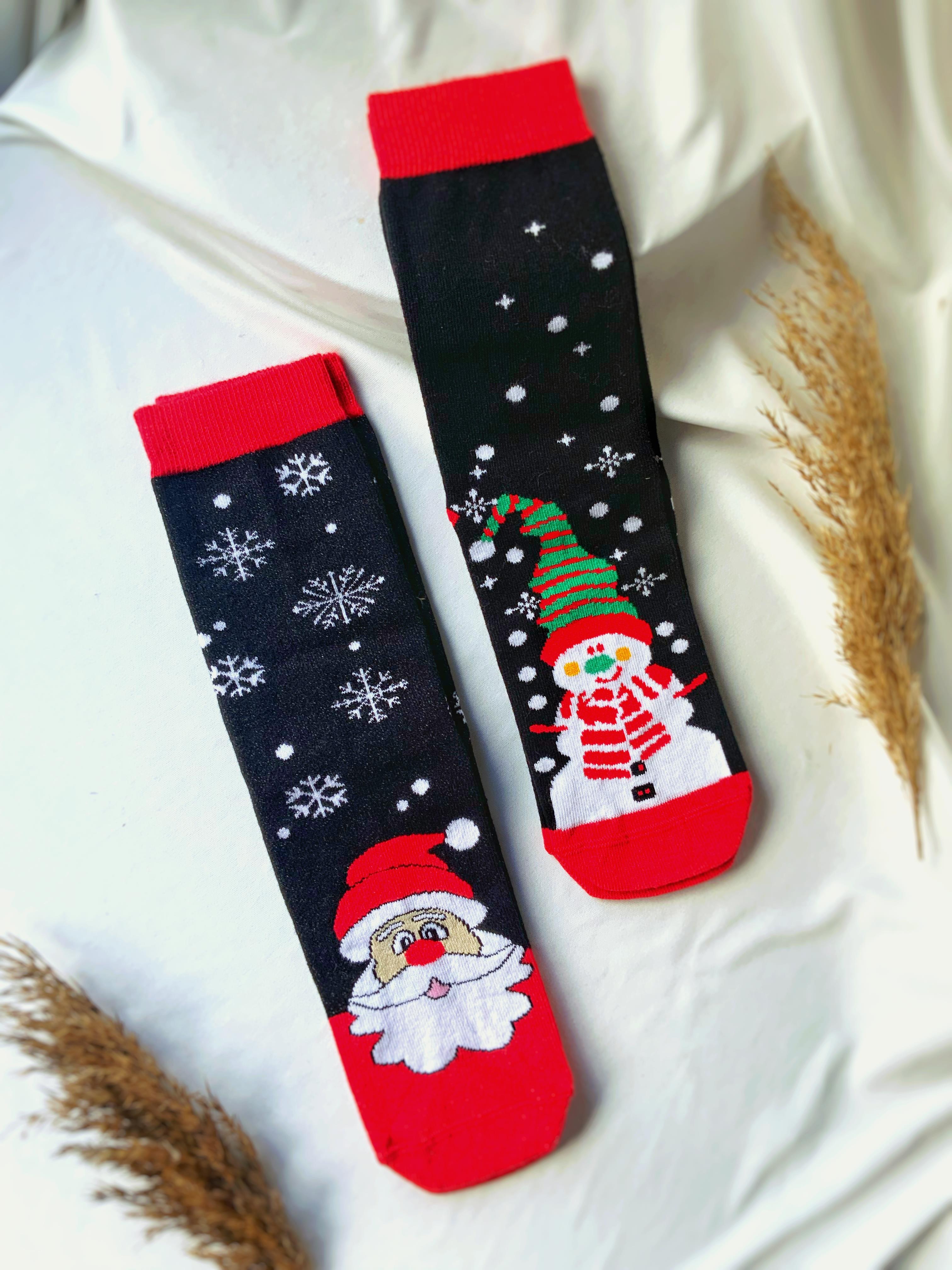 Noel Baba ve Kardan Adam Yılbaşı Çorap Seti