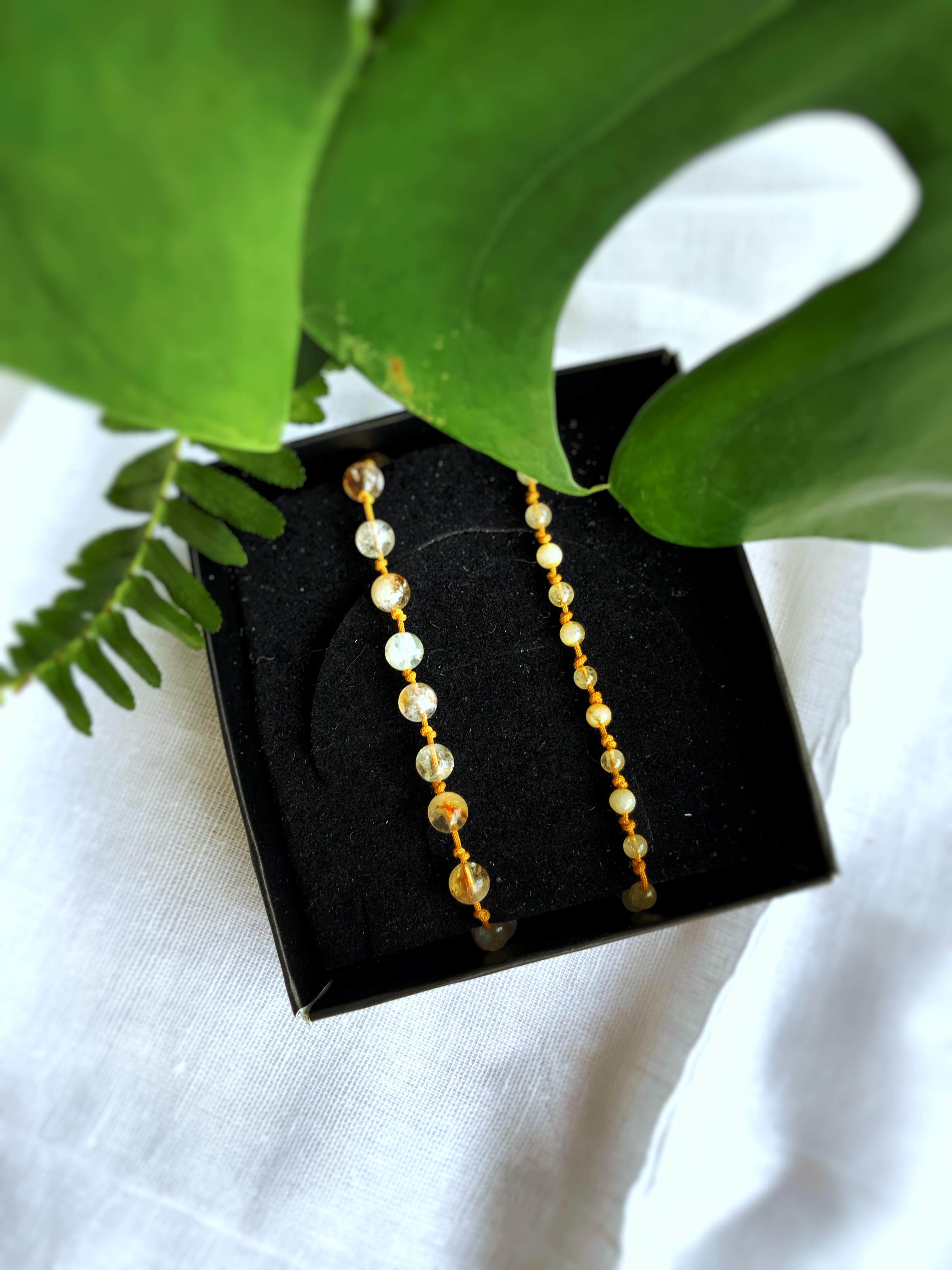 Sitrin Çift Bilekliği