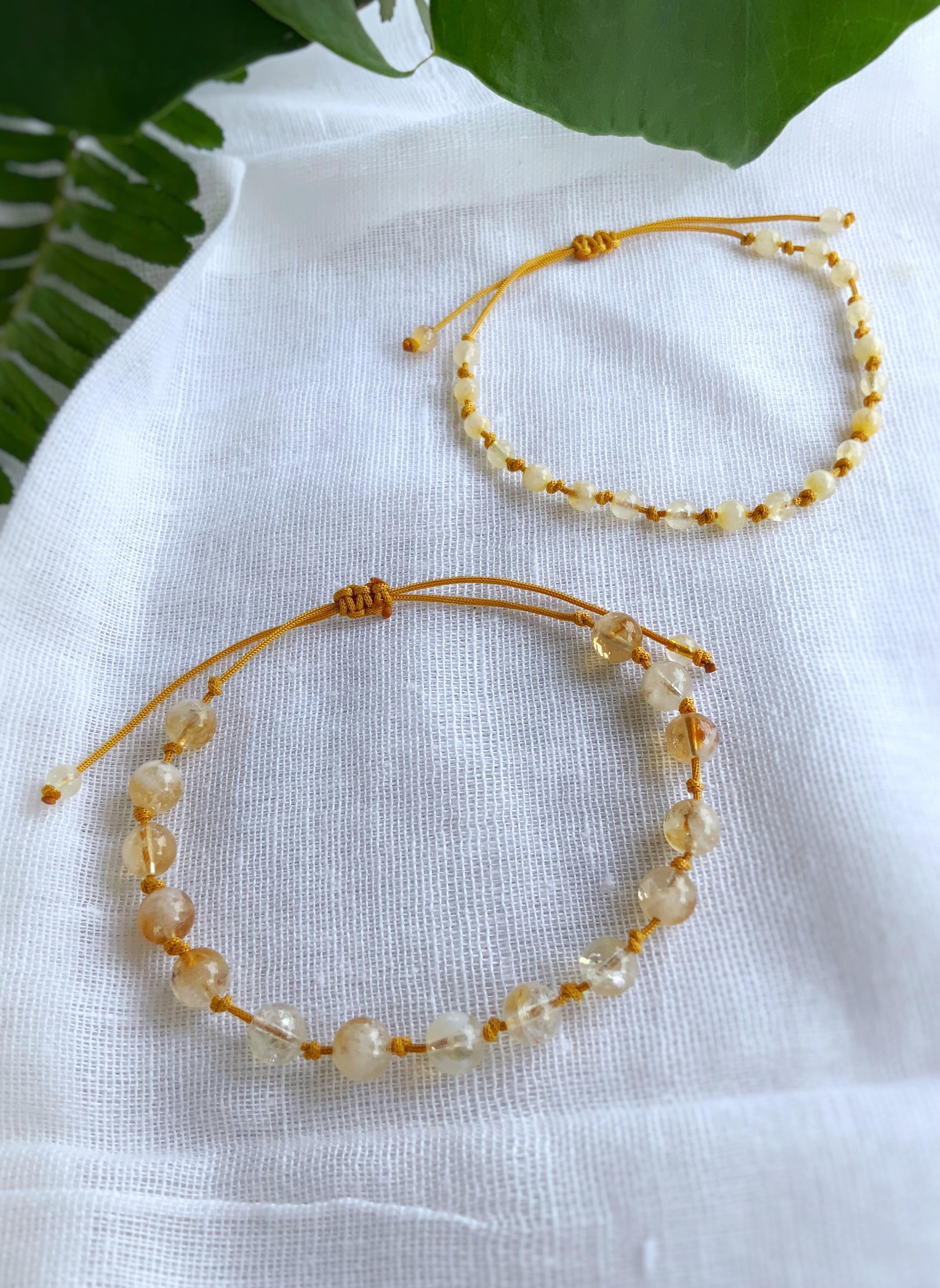 Sitrin Çift Bilekliği