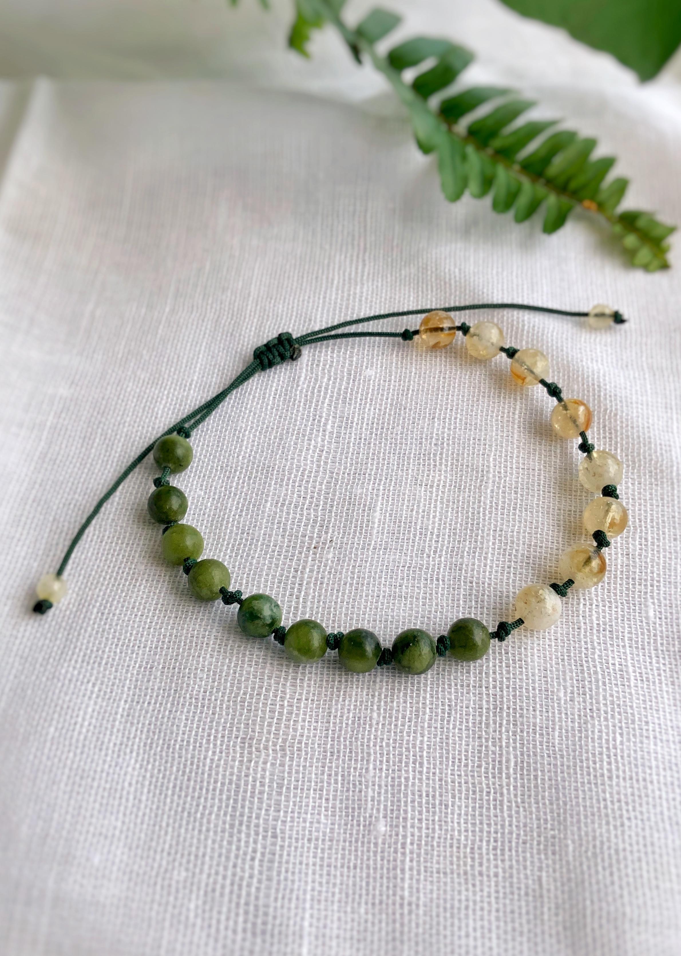 Sitrin ve Yeşim Taşı Bileklik