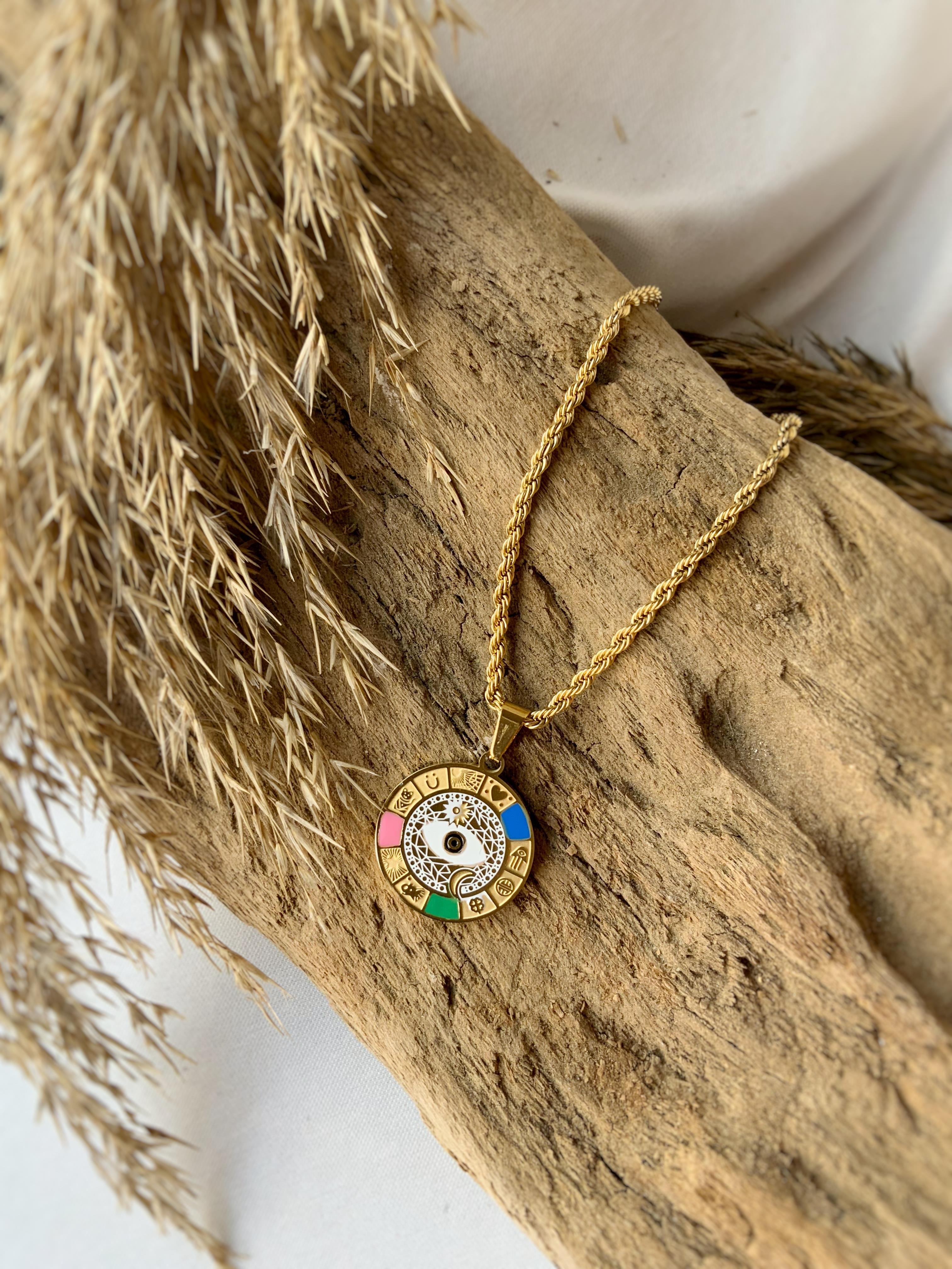 Süper Şans Tılsımı Çelik Kolye