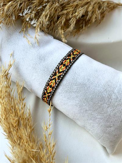 Unisex Dokuma Gümüş Detaylı Tasarım Otantik Bileklik