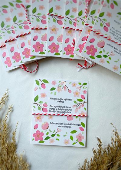 10lu Hediyelik Mart Dilek Bilekliği Seti