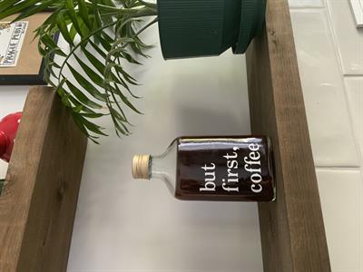 2li set Cam kahve kurabiye kavanozu ve Cold brew şişesi dekoratif 