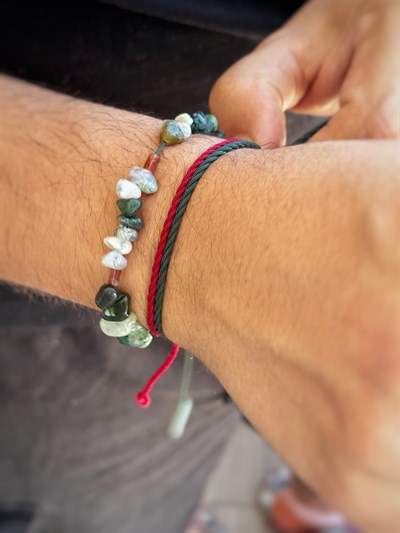 3 lü Akik Taşlı Unisex Bileklik Seti