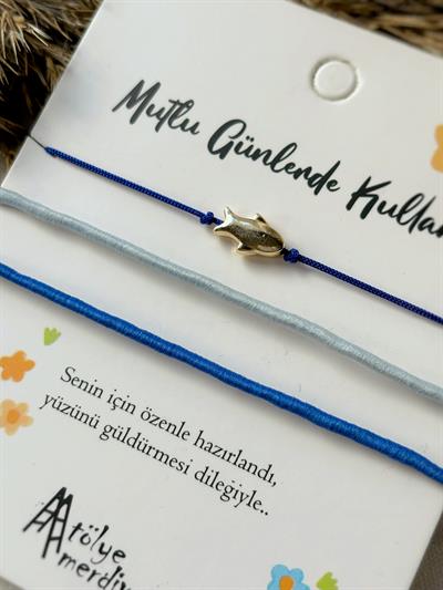 3lü Mavi Bileklik Seti Bereket Balığı