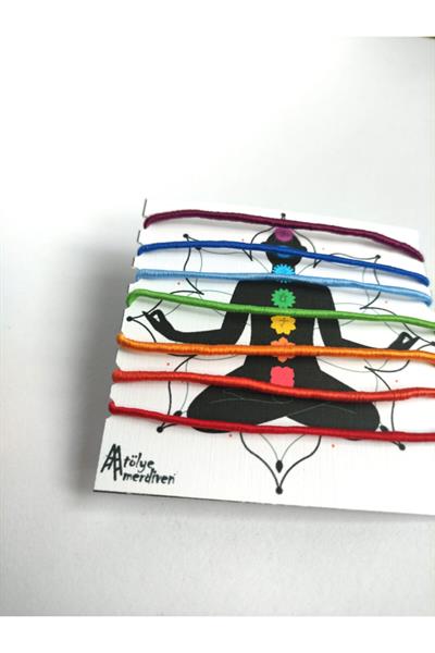 7 Çakra Renkleri İp bileklik seti