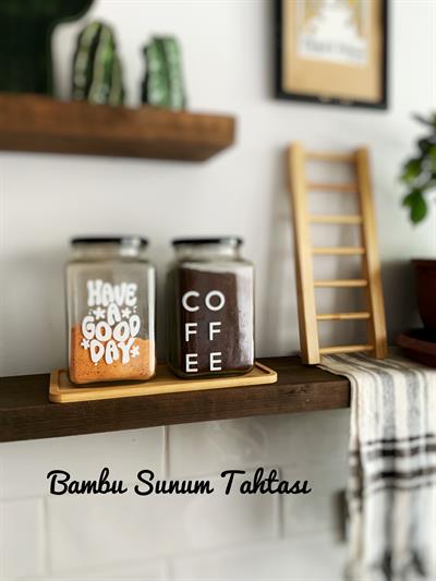 Bambu Kavanoz Altlığı / Sunum Tepsisi