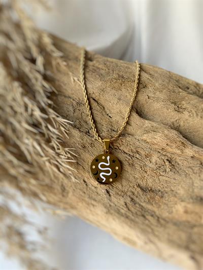 Beyaz Ölümsüzlük Çelik Kolye