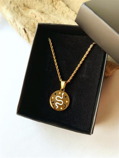 Beyaz Ölümsüzlük Çelik Kolye