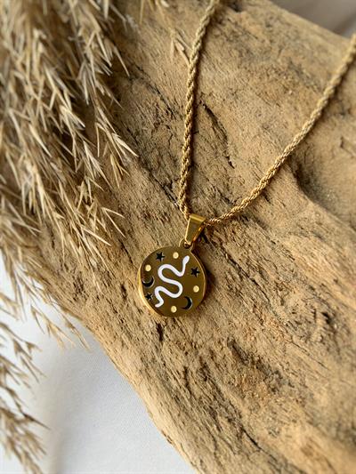 Beyaz Ölümsüzlük Çelik Kolye