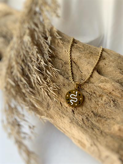 Beyaz Ölümsüzlük Çelik Kolye