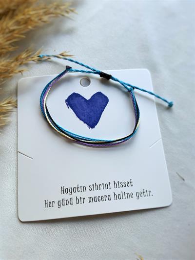 Boho Mutlu bileklik unisex çoklu ip bileklik