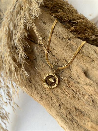 Burç Tılsımı Çelik Kolye Gold