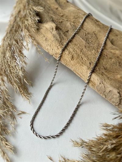 Burma Çelik Zincir Silver Gümüş