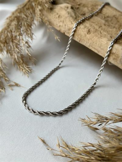 Burma Çelik Zincir Silver Gümüş