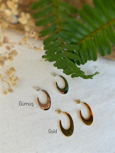 Çelik Gold Küpe