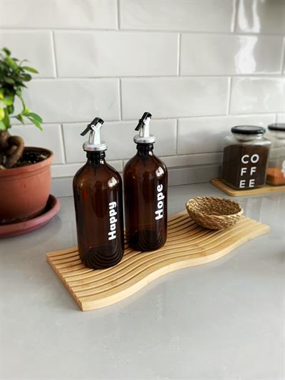 Dalgalı Bambu Sunum Tepsisi