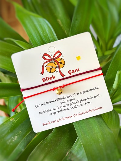 Dilek Çanı Pirinç Dilek Bilekliği