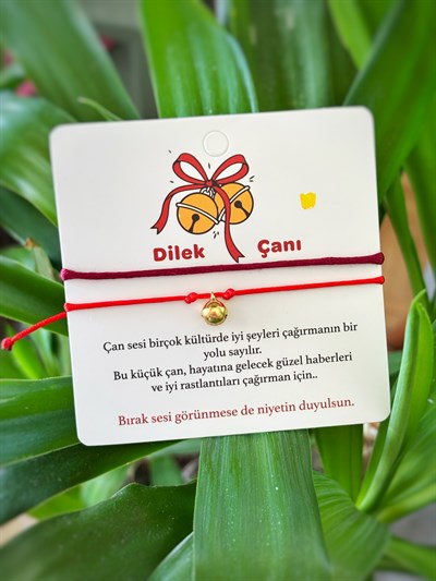 Dilek Çanı Pirinç Dilek Bilekliği
