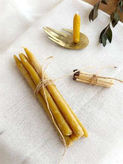 El Yapımı Balmumu Dilek Mumu 7 Adet