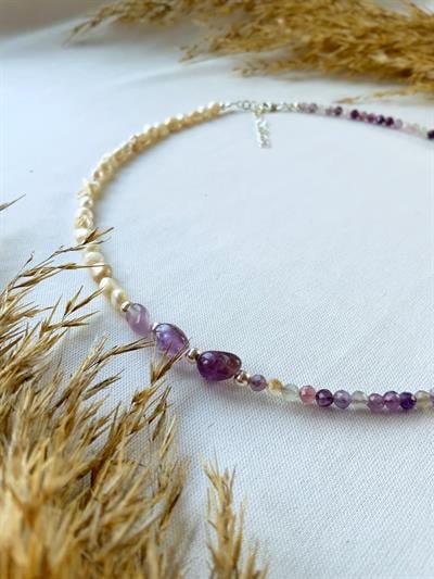 Elena Gerçek İnci Doğaltaş Kolye 