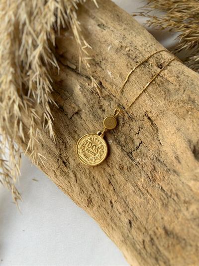 Elizabeth Madalyon  Çelik Kolye