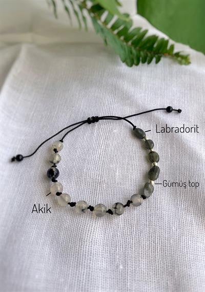 Gümüş Deatylı Tasarım Bileklik