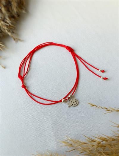 Gümüş Uçlu Kiraz Bileklik / Halhal