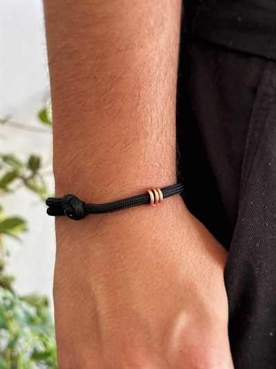Ham Bakır Detaylı Unisex Bileklik 