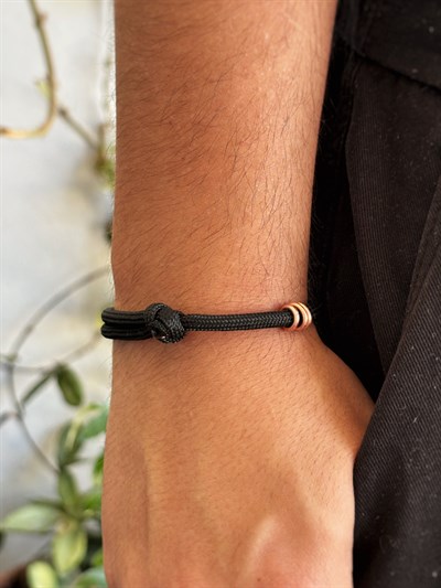Ham Bakır Detaylı Unisex Bileklik 