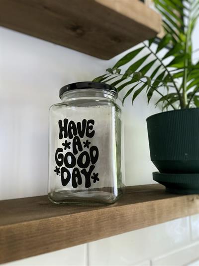 Have a good day dekoratif kavanoz seti Erzak kahve çay şeker kavanozu 1000 C