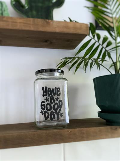 Have a good day dekoratif kavanoz seti Erzak kahve çay şeker kavanozu 1000 C