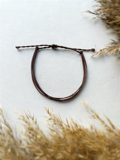 Kahve ritüeli Kahverengi unisex  Basic bileklik