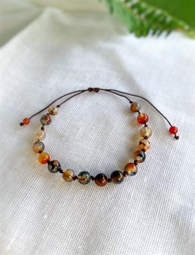 Kahverengi Akik Bileklik