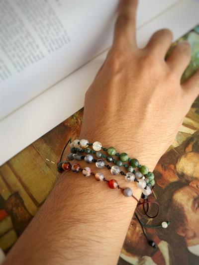 Kahverengi Akik Bileklik