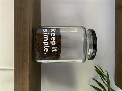 Keep it simple Cam dekoratif Erzak kahve kavanozu çay şeker kavanozu 1000 Cc 