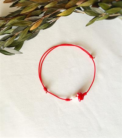 Kırmızı Şans Mantarı Bileklik 