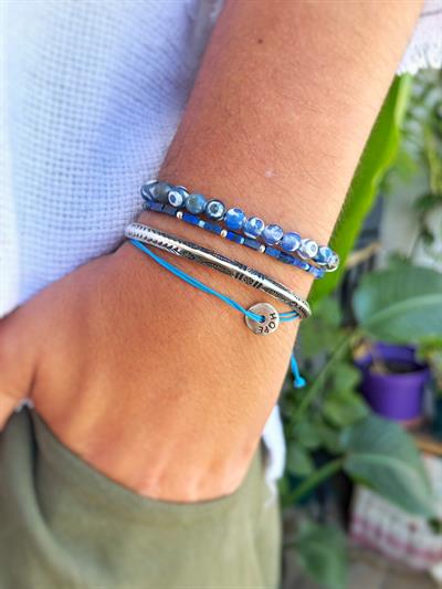 Lapis Lazuli Unisex bileklik Slim