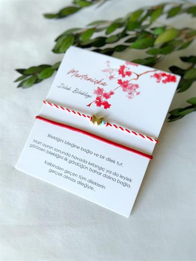 Mavi Boncuklu Bahar Dilek Bilekliği ☘️ Kelebek