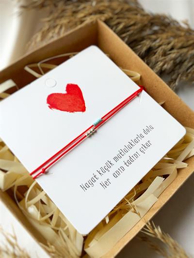 Minimal Kırmızı Bileklik