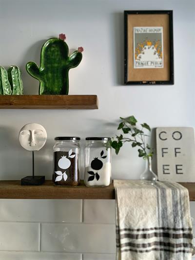 Nar Desenli 2li Cam Erzak Kavanozu – 850 ml