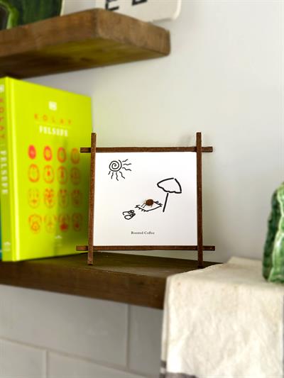 Özel Tasarım Kahve Çekirdekli Dekoratif Tablo 