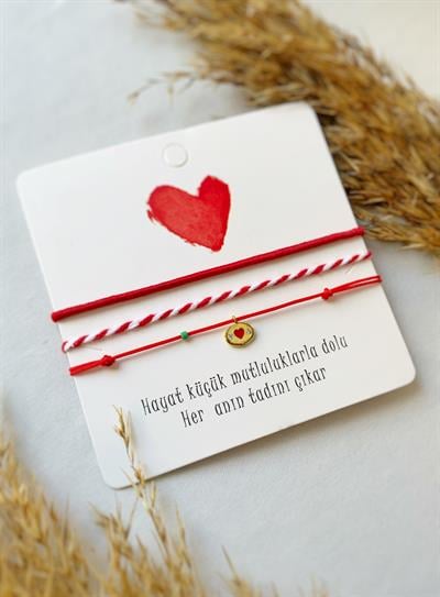 Parıltı Minimal Kalp Bileklik seti