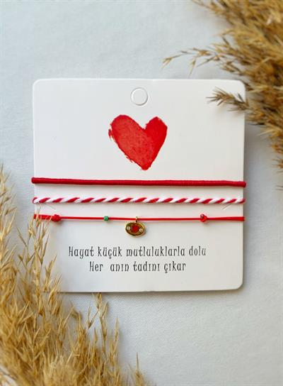 Parıltı Minimal Kalp Bileklik seti